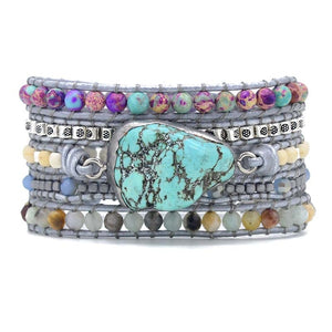 Unique Stone 5 Strand Wrap Bracelet - Love Essential Being
