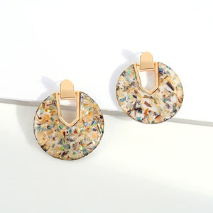 Colorful Acrylic Abalone Shell Earrings - Love Essential Being