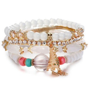Various Crystal Beaded Bracelet Sets - Love Essential Being