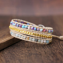 Load image into Gallery viewer, Bohemian Unique Stone Turquoise Wrap Bracelet - Love Essential Being