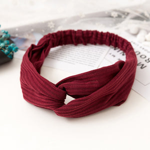 Cross Knot Soft Hairbands - Love Essential Being