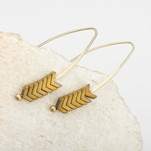 Load image into Gallery viewer, Natural Stone Arrow Hook Earrings - Love Essential Being