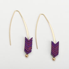 Load image into Gallery viewer, Natural Stone Arrow Hook Earrings - Love Essential Being