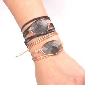 Labradorite Boho Wrap Bracelet - Love Essential Being