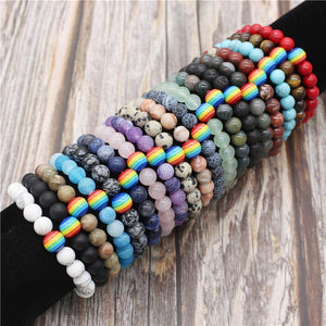 Rainbow  Natural Stone Bracelets - Love Essential Being