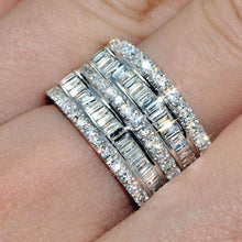 Load image into Gallery viewer, Sterling Silver Fashion Zirconian Band Rings - Love Essential Being